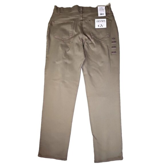 Gloria Vanderbilt Jeans Size 14 Womens Tan Khaki Pants Mid Rise Tapered NWT - Picture 5 of 7